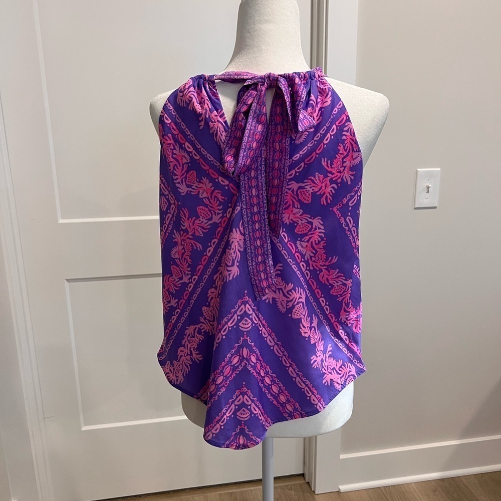 Lilly Pulitzer Purple and Pink Halter Tank Top - Picture 6 of 6